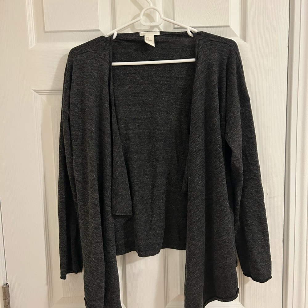 H&M Dark Gray Open Cardigan